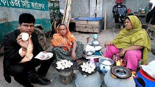 Best Hard Working Mother & Daughter Selling Tasty Food Recipe Mera Pitha 4 piece Tk 20 only.