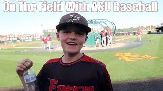 Getting On the Field at the ASU Baseball Game