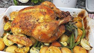 ROAST CHICKEN AND POTATOES | One Pan Roasted Chicken And Potatoes Recipe