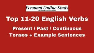 Top English Verbs #11-20 | Present, Past, Continuous Tenses + Example Sentences