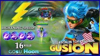 Cyber Ops Ultra Hand Speed -999 | Top 1 Global Gusion S14 by ɢᴏsᴜ Hoon ~ Mobile Legends