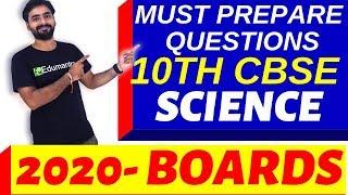 MOST IMPORTANT TYPE SCIENCE QUESTIONS FOR 2020 BOARD EXAMS   CLASS 10-CBSE