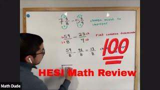 HESI Math Exam Review Class - Fractions, Ratios & Proportions, Decimals, Word Problems, Conversions