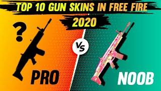 TOP 10 GUN SKINS IN FREE FIRE 2020