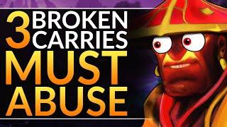 3 ABSOLUTELY BROKEN Carry Heroes to ABUSE - FREE MMR in 7.26c - BEST Tips and Tricks - Dota 2 Guide
