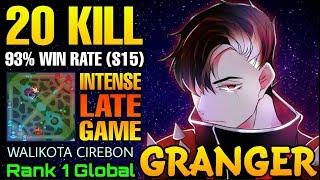 20 Kills Granger 93% Win Rate (S15) Intense Game! - Top 1 Global Granger WALIKOTA CIREBON  - MLBB