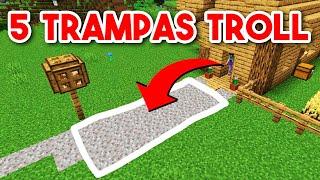 5 Trampas TROLL para VENGARSE de los COMPAS en MINECRAFT!! | MAPA TROLL