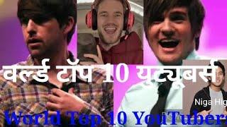 Top 10 youtubers in the world, दुनिया के दस सबसे बडे युट्यूबर्स की लिस्ट.