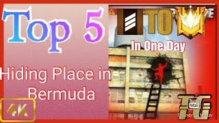 Top 5 Hiding Place in Bermuda | Rank Pushing in One Day | Free Fire 