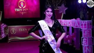 Model contestant walks the ramp at Miss Teen India 2020