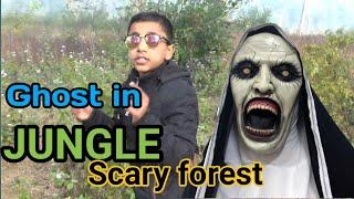 Ghost in forest jungle scary