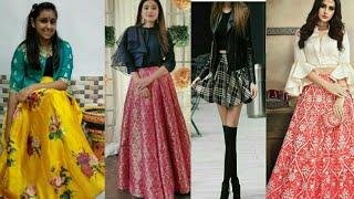 shot & long Skirt with top ideas for girls/ Party wear skirt top dress for girls