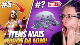 TOP 10 ITENS MAIS RAROS DA LOJA - FORTNITE