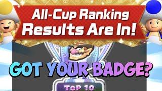 DID YOU GET YOUR BADGE? | TOP 10 ALL CUP RANKING | Mario Kart WILD WEST Tour