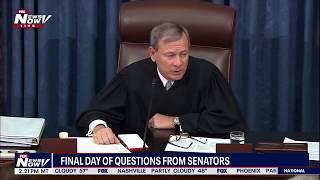 LAYING DOWN THE LAW: Roberts says DO NOT address questions to specific people