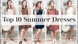 TOP 10 SUMMER DRESSES! My favs from Walmart, Old Navy, Target, and American Eagle!!