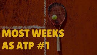 Top 10 most weeks as ATP number 1