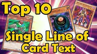 Top 10 Monsters With a Single Line Card Effect in YuGiOh