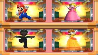 Mario Party 7 Minigames - 8 Player Ice Battle - Mario vs Peach vs Luigi vs Daisy (Master Cpu)