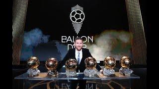 شاهد لحظة تتويج ميسي بلكرة ذهبية لأفضل لاعب في العالم وردة فعل فان ديك ballon d'or 2019