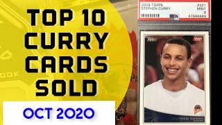 Steph Curry - Top 10 Basketball Cards Sold - Oct 2020