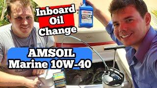 Inboard Boat AMSOIL Marine 10W-40 Motor Oil Change