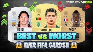 50 Footballers WORST vs BEST ever FIFA Cards!! 