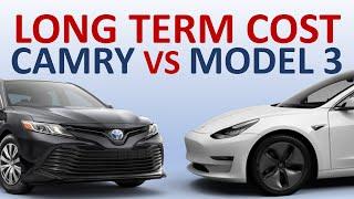 Tesla Model 3 Vs Toyota Camry: Long Term Cost Comparison. Which is LESS EXPENSIVE in 5 & 10 Years?