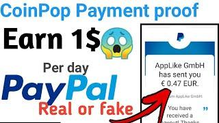 Coin Pop App Payment Proof | Play Game And Earn Money | New Paypal earning app instant payment