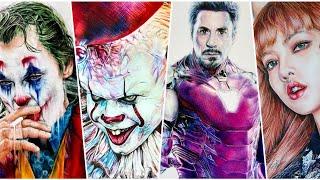 Top 10 Colored-pencils Drawings 2019 | My art progress