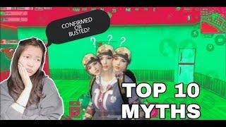 TOP 10 MYTHBUSTERS IN PUBG MOBILE || GIRL GAMER 15J || PUBG MYTHS #2