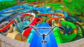 BMX RIDING IN THE BIGGEST ABANDONED WATERPARK