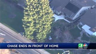 Police chase ends feet from Gold River home