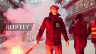 France: Protesters storm finance giant BlackRock"s Paris office marking one month of strikes