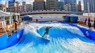 SURFING IN THE MIDDLE OF TOKYO CITY