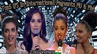 Top 5 questions in international beauty pageants | top 5 international beauty pageants from india