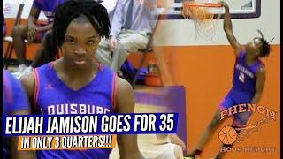 Elijah Jamison COOKS for 35 in ONLY 3 Quarters ... FULL Louisburg RAW Game Highlights