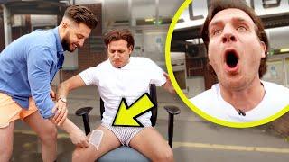 MAN GETTING WAXED HAS BIGGEST MELTDOWN! (Celebrity edition)