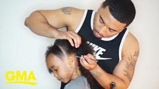 These girl dads are making 'Hair Love' magic l GMA Digital