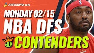 DRAFTKINGS NBA DFS PICKS TODAY | Top 10 ConTENders Mon 2/15 | NBA DFS Simulations