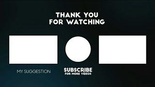 Amazing Top 10 New End Screen Outro Template 2020 // No Copyright