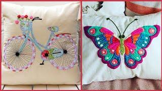 Top 10! Hand Embroidery Pillows/Cushions designs || Top stylish Hand embroidery work on cushions