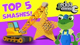 Gecko's Top 5 SMASHES | The Best of Gecko's Garage | Trucks For Children | Top 10's