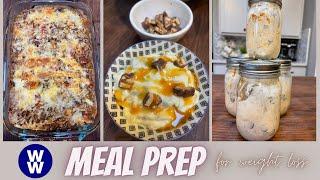 WW MEAL PREP FOR WEIGHT LOSS - PB OVERNIGHT OATS - 2 POINT SNICKERS APPLE SALAD - WEIGHT WATCHERS!