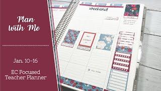 PLAN WITH ME | January 10-16 | EC Focused Teacher Planner | I Think I've Found THE ONE!