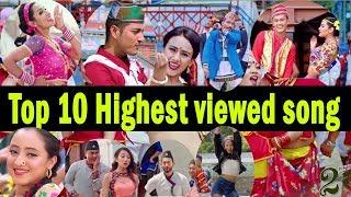 Top 10 most viewed nepali songs / नेपाली कुन गीतको सबैभन्दा धेरै view छ  त ? टपटेन भित्र कुन कुन परे