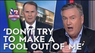 Eddie McGuire and Tony Jones face off on live news bulletin | Footy on Nine