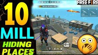 TOP 10 BEST HIDING PLACE IN MILL | FREE FIRE MILL SECRET PLACE | FREE FIRE BERMUDA HIDDEN PLACE |