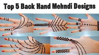 Top 5 Back hand simple mehndi design | Teej mehndi design 2020 back hand | Latest mehndi design Eid