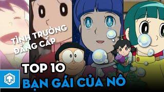 Top 10 bạn gái của Nobita | Doraemon | Ten Anime